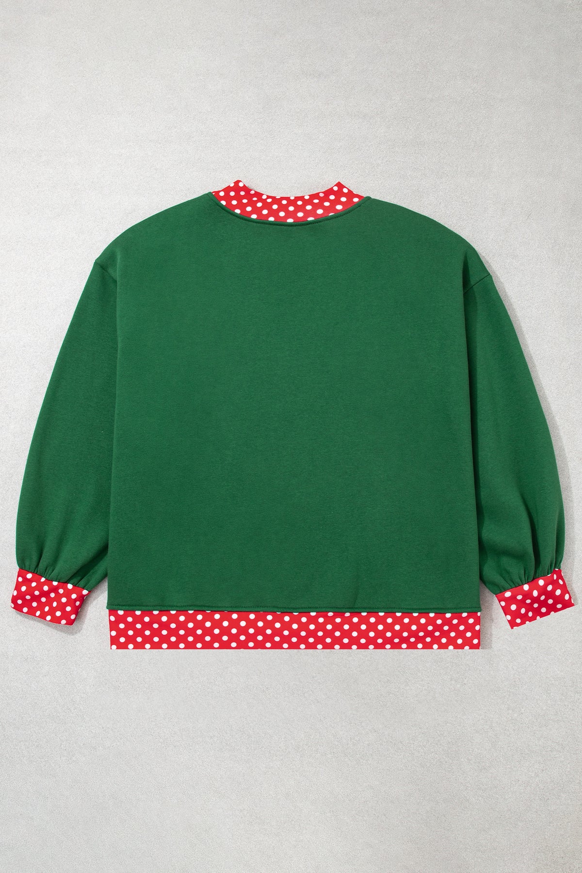 Brown Polka Dot Patchwork Round Neck Plus Size Sweatshirt PREORDER ETA 3 WEEKS