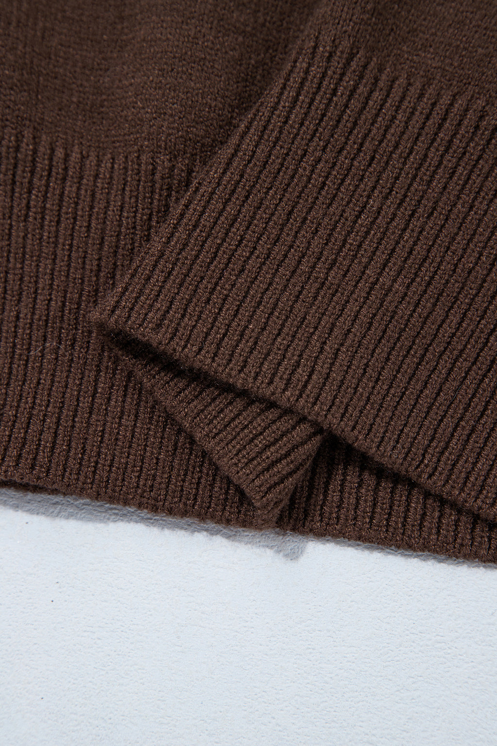 Chicory Coffee Embroidered Floral Round Neck Casual Shift Sweater PREORDER ETA 3 WEEKS