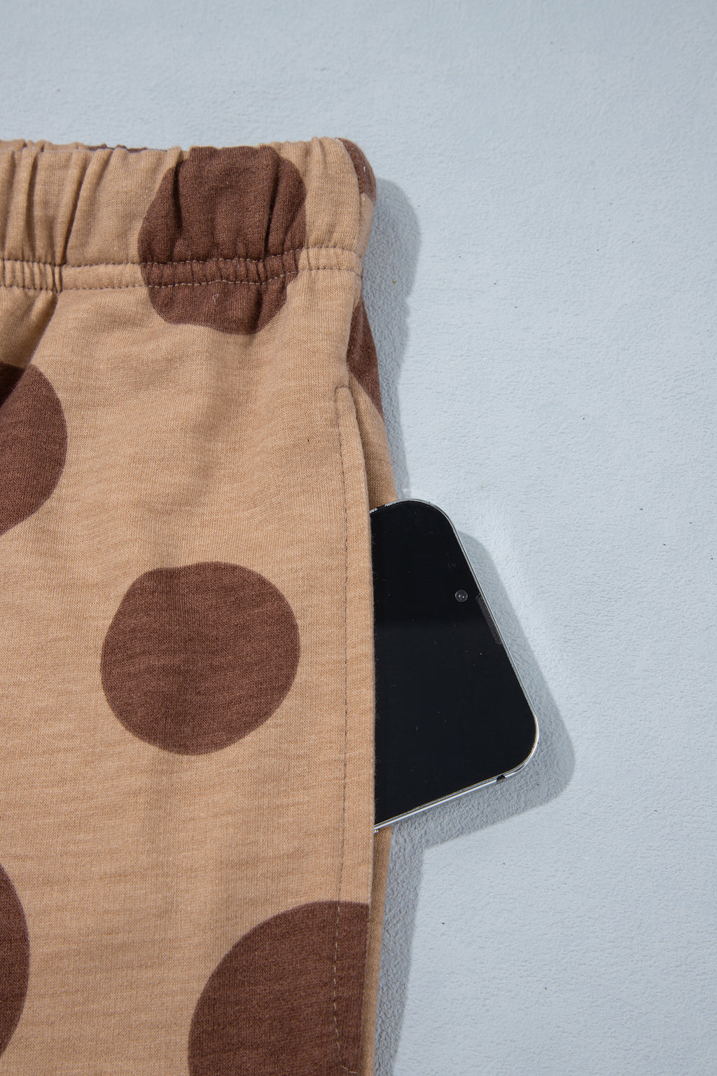 Khaki Polka Dot Long Sleeve Top Drawstring Relaxed Pants Set PREORDER ETA 3 WEEKS