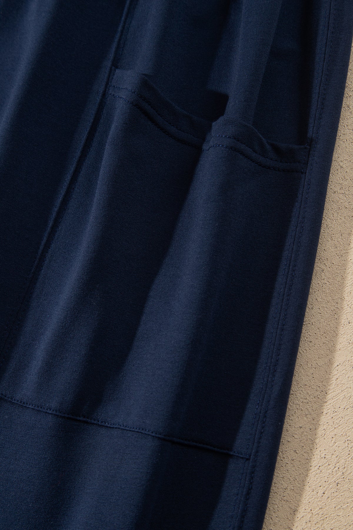 Dirty blue Elastic Waist Drawstring Wide Leg Full Length Pants PREORDER ETA 3 WEEKS