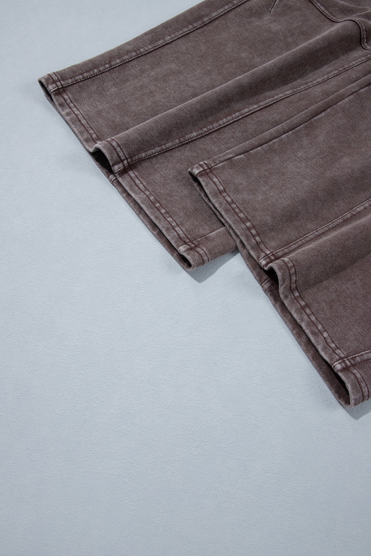 Coffee 100% Cotton Mineral Wash Elastic Waistband Plus Size Barrel Pants PREORDER ETA 3 WEEKS