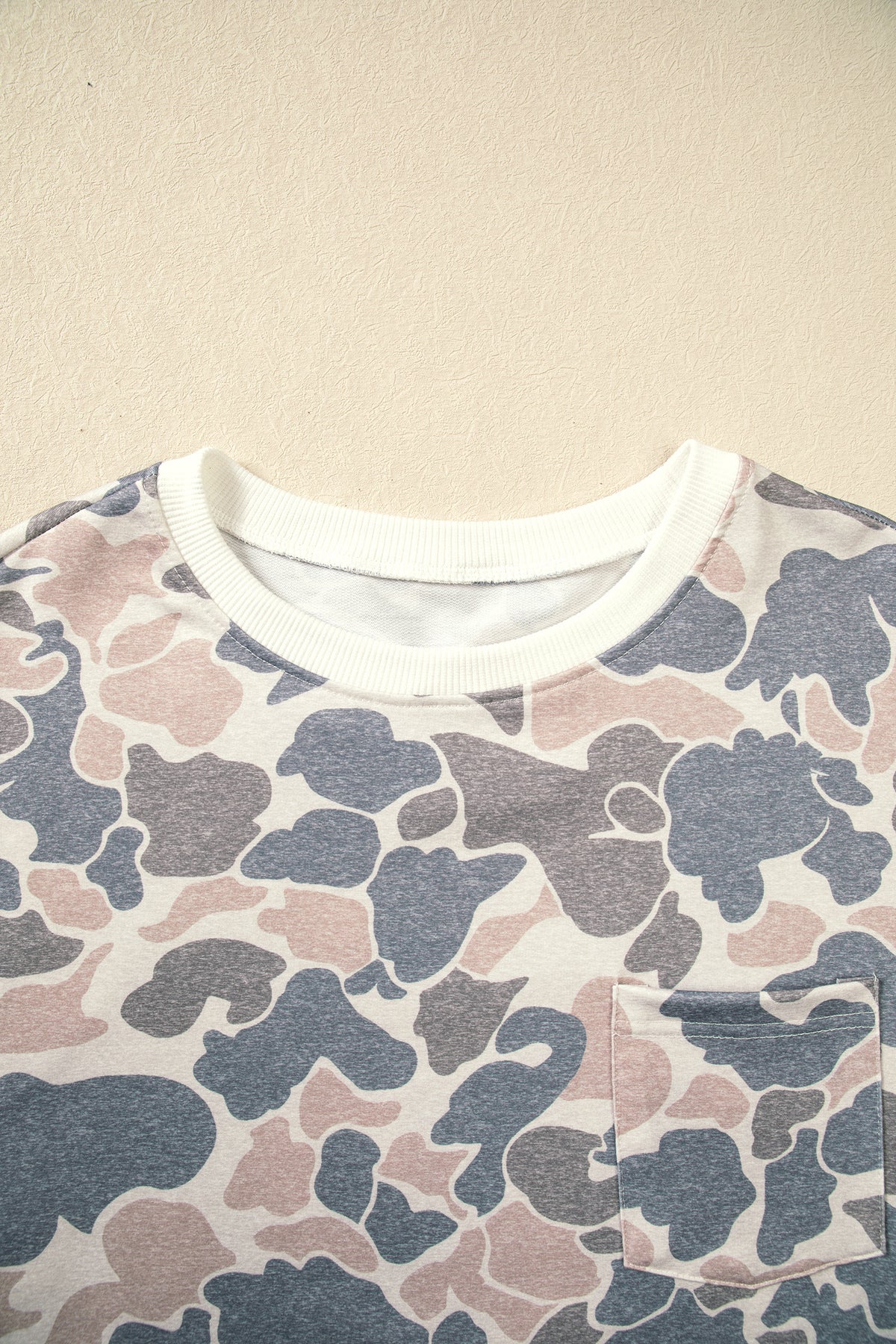 Beige Botanical Camo Print Long Sleeve Pocket Mini Dress PREORDER ETA 3 WEEKS
