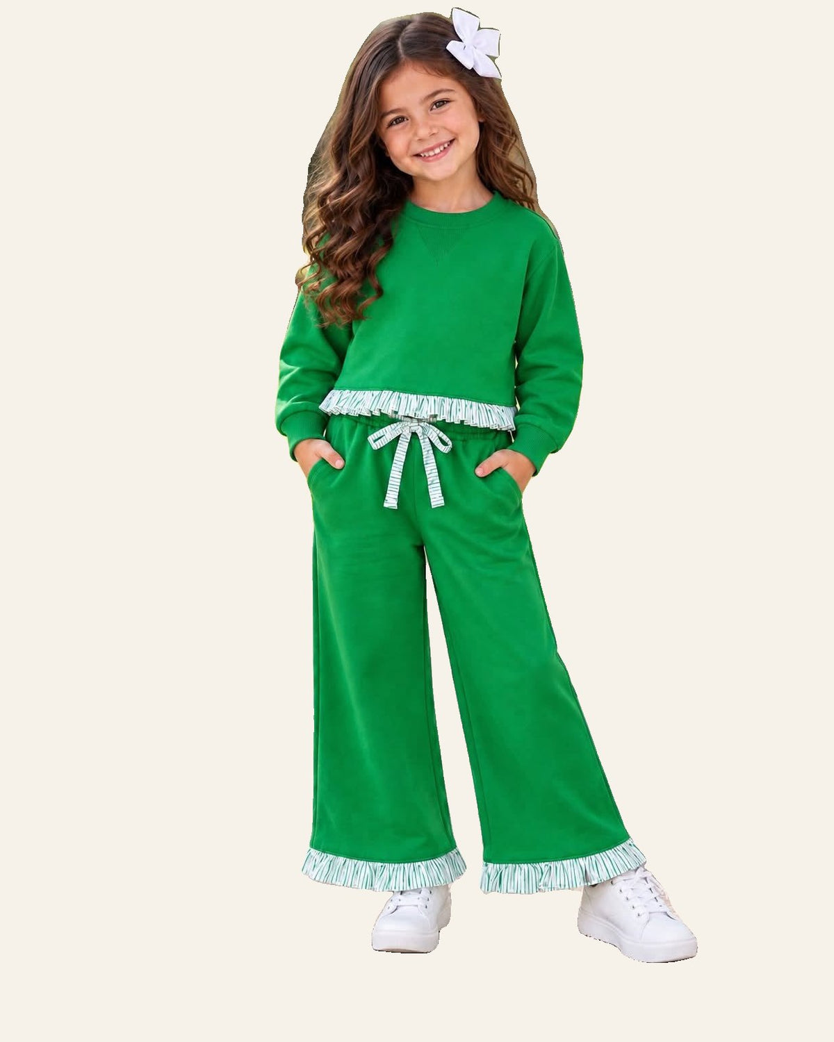 WHOLESALE Green Sweetheart Ruffle Sets
