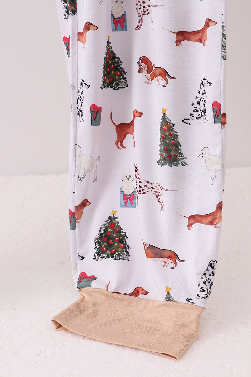Christmas tree animal adult bamboo pajamas pants