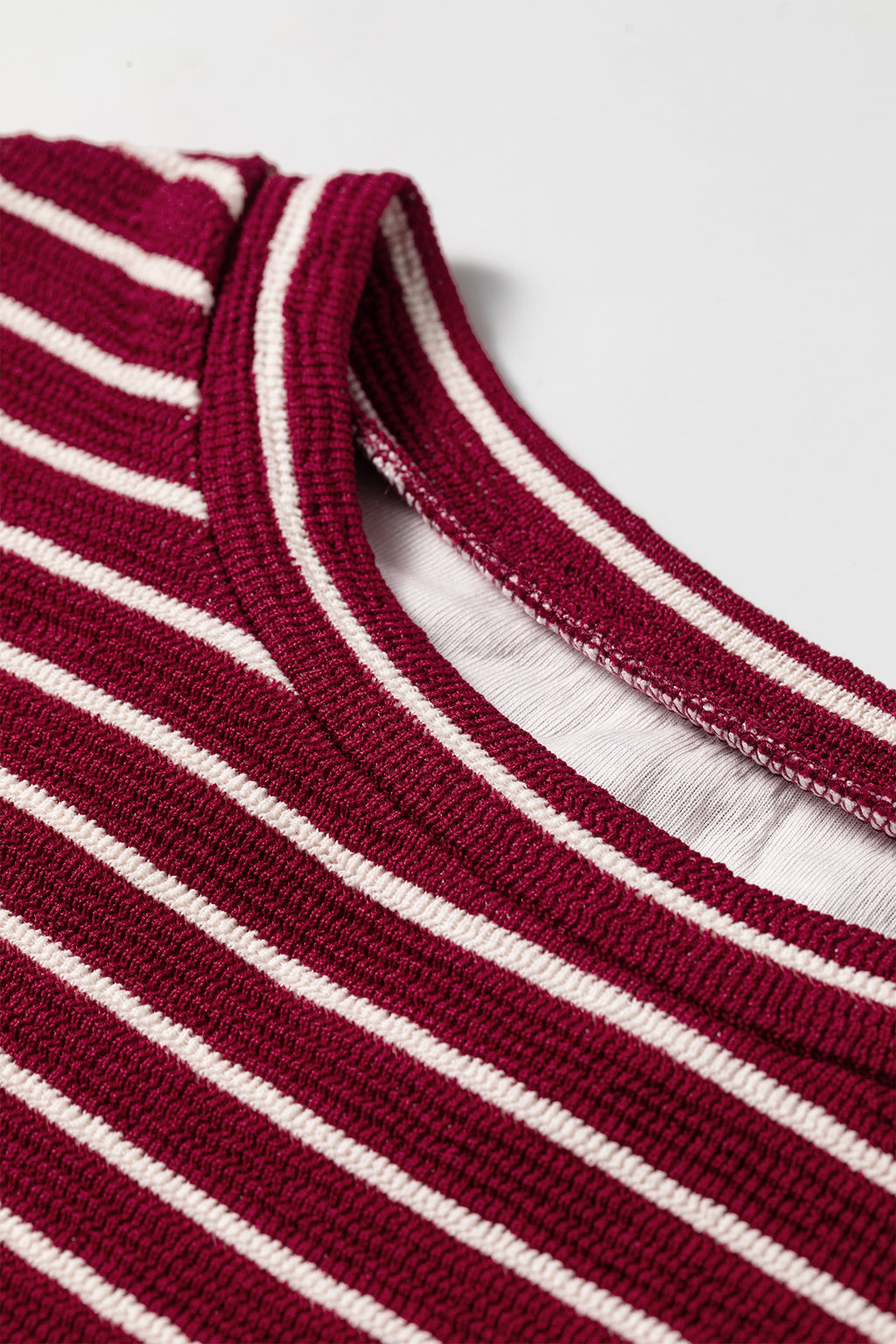 Red Stripe Drop Shoulder Long Sleeve Top PREORDER ETA 3 WEEKS