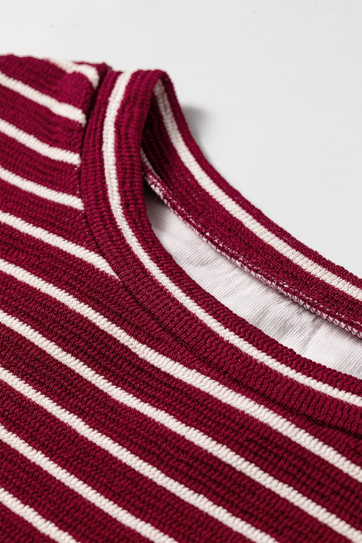 Red Stripe Drop Shoulder Long Sleeve Top PREORDER ETA 3 WEEKS