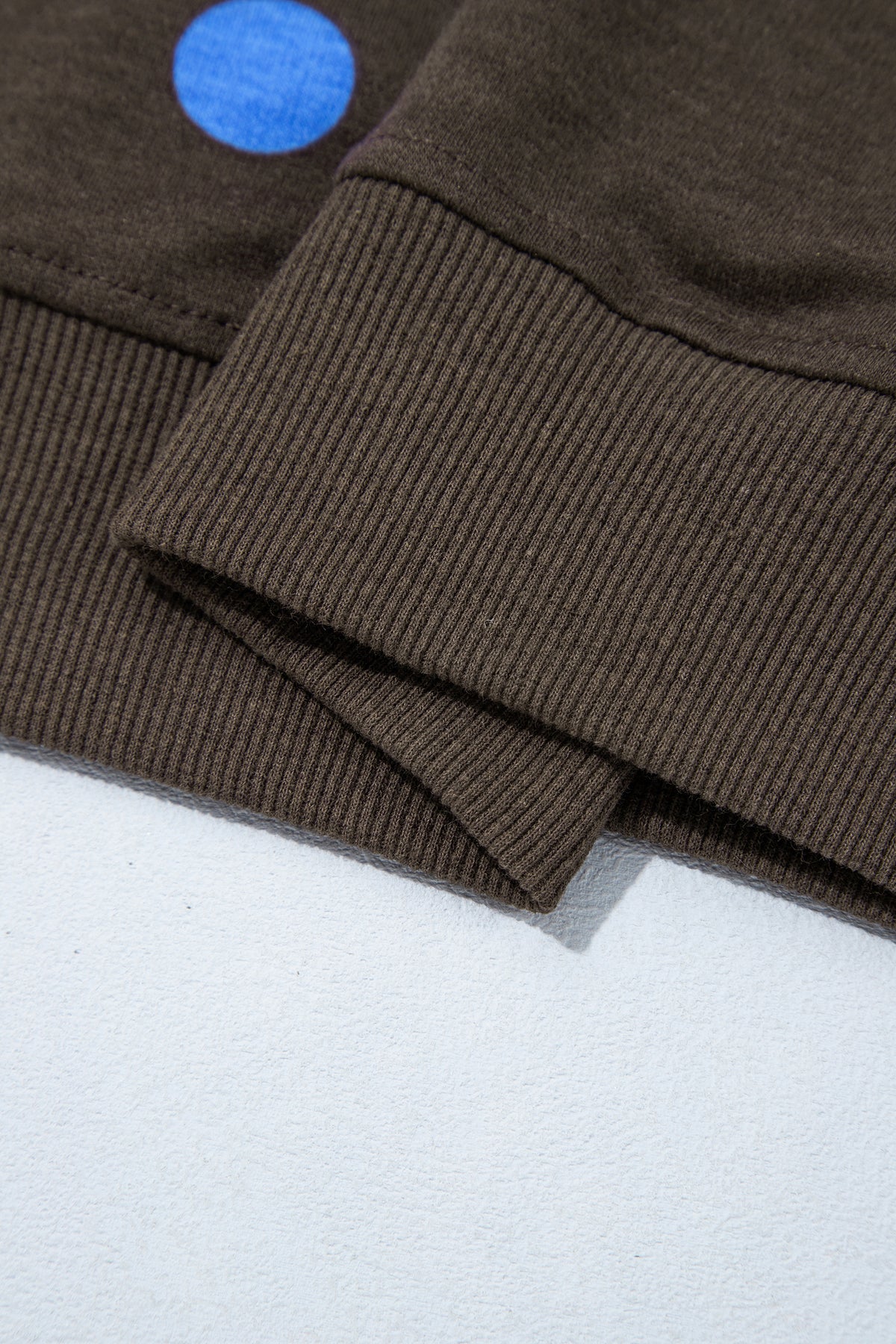 Brown Polka Dot Print Varsity Striped Detail Long Sleeve Top Short Set PREORDER ETA 3 WEEKS