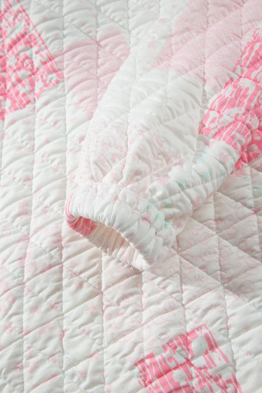 Multicolour Floral Quilted Half Button Pocketed Pullover Sweatshirt PREORDER ETA 3 WEEKS