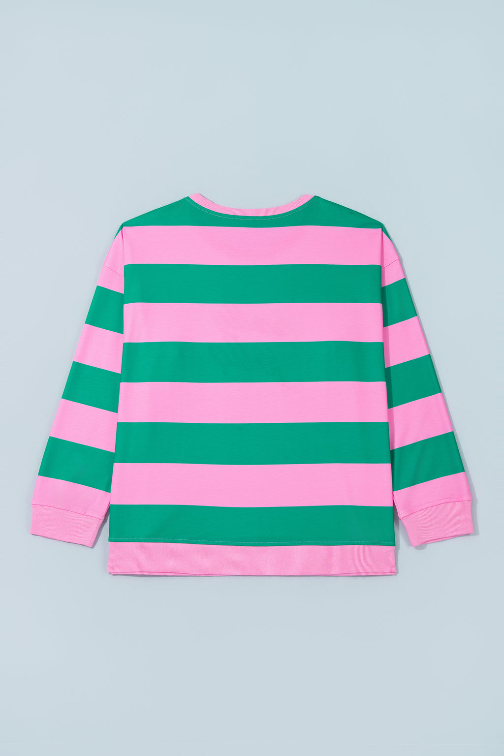 Green Stripe Festive Holly Jolly Printed Casual Plus Size Sweatshirt PREORDER ETA 3 WEEKS