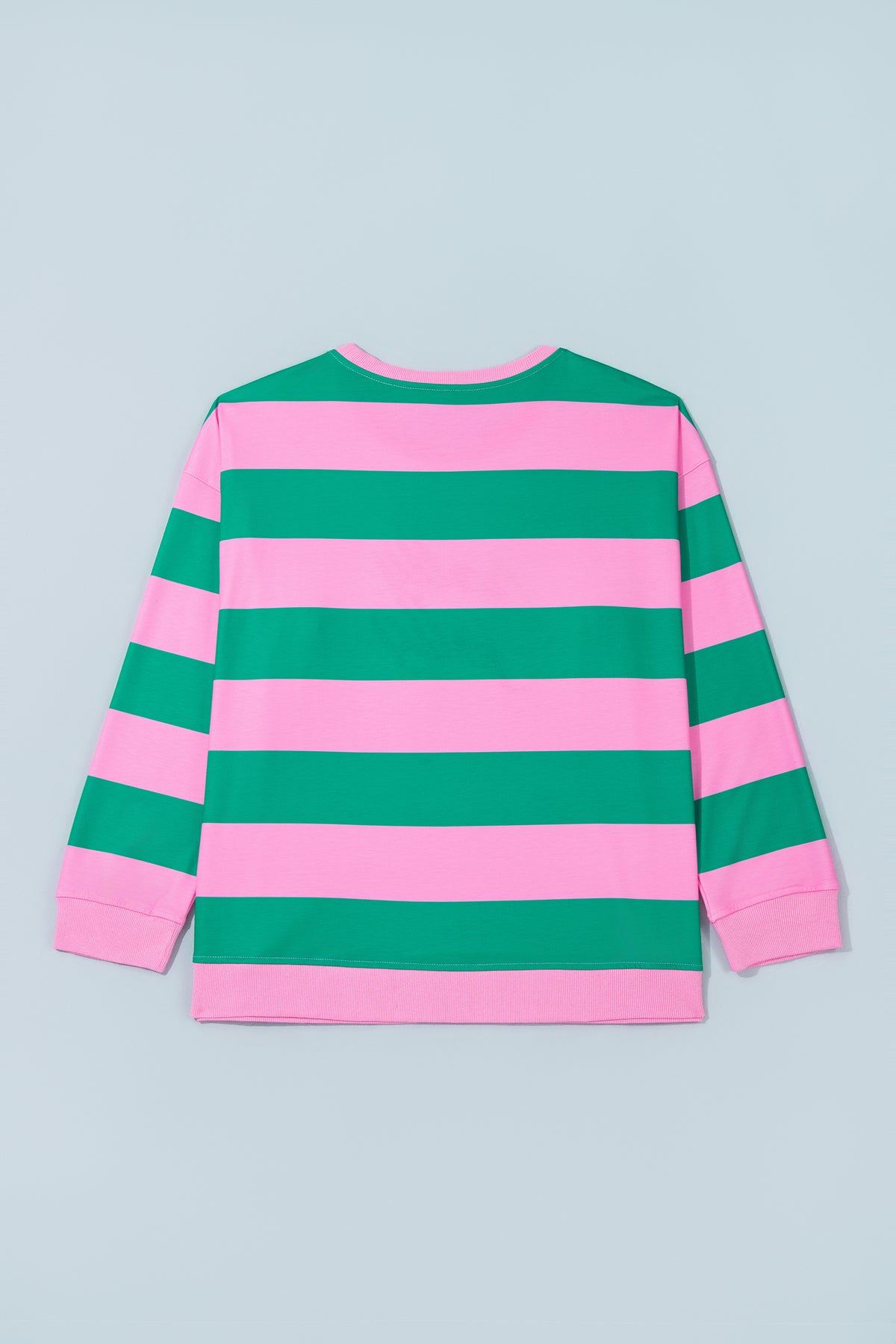 Green Stripe Festive Holly Jolly Printed Casual Plus Size Sweatshirt PREORDER ETA 3 WEEKS