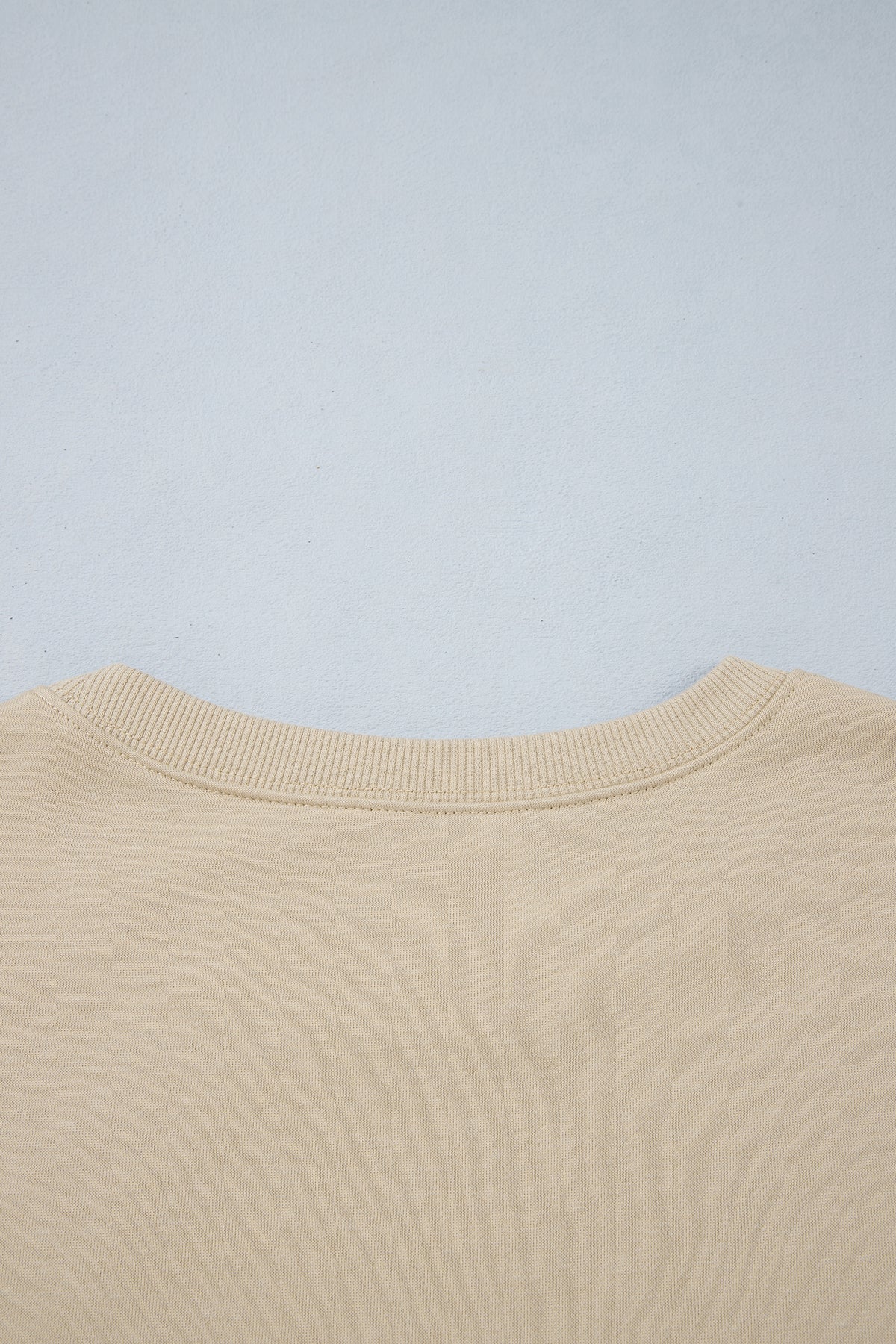 Khaki Polka Dot Patchwork Sleeve Crew Neck Loose Pullover Sweatshirt PREORDER ETA 3 WEEKS