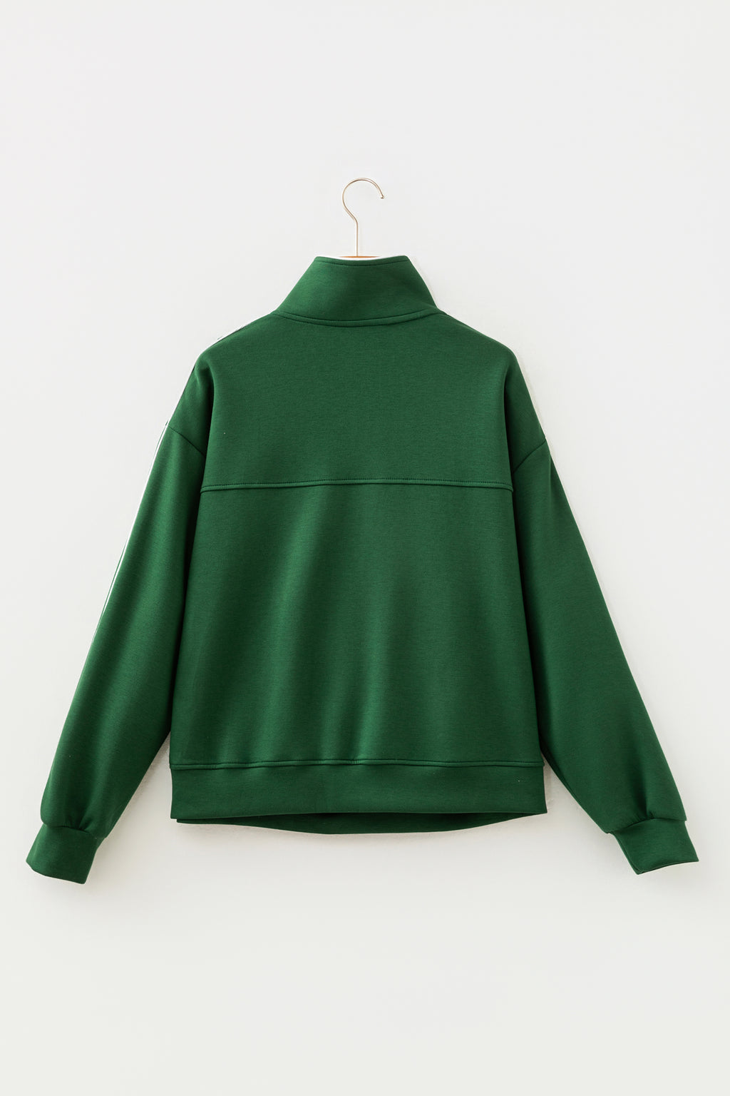 Sea Green High Neck Zip-Up Loose Fit Long Sleeve Sweatshirt PREORDER ETA 3 WEEKS