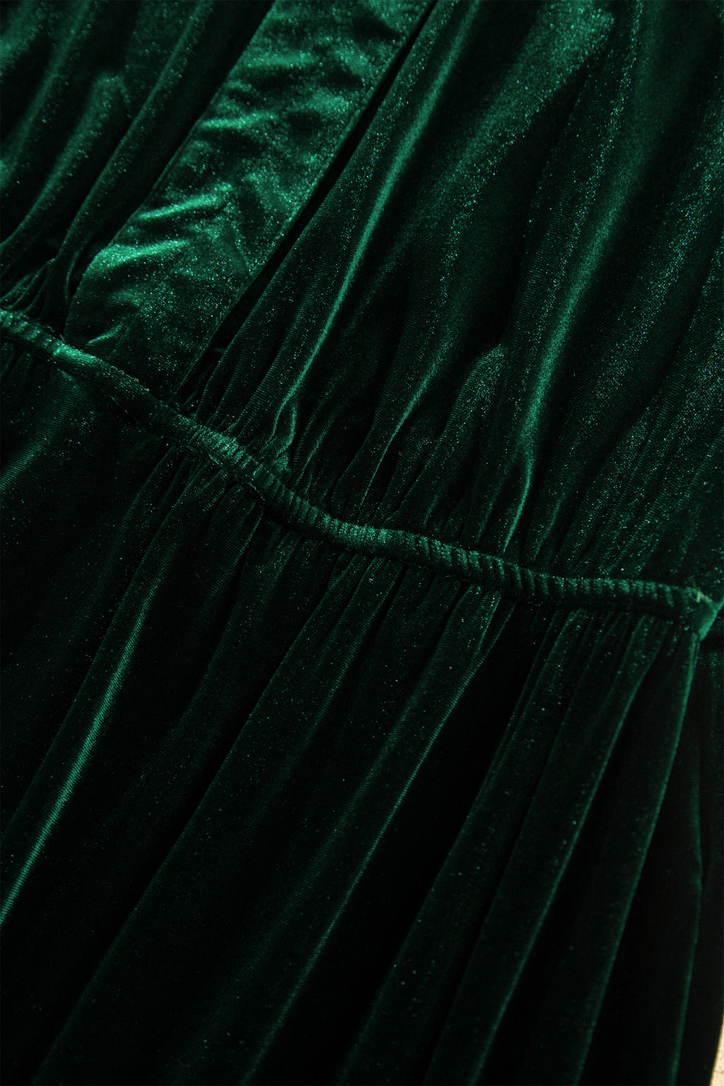 Blackish Green V Neck Long Sleeve Velvet Loose Fit Plus Size Dress PREORDER ETA 3 WEEKS