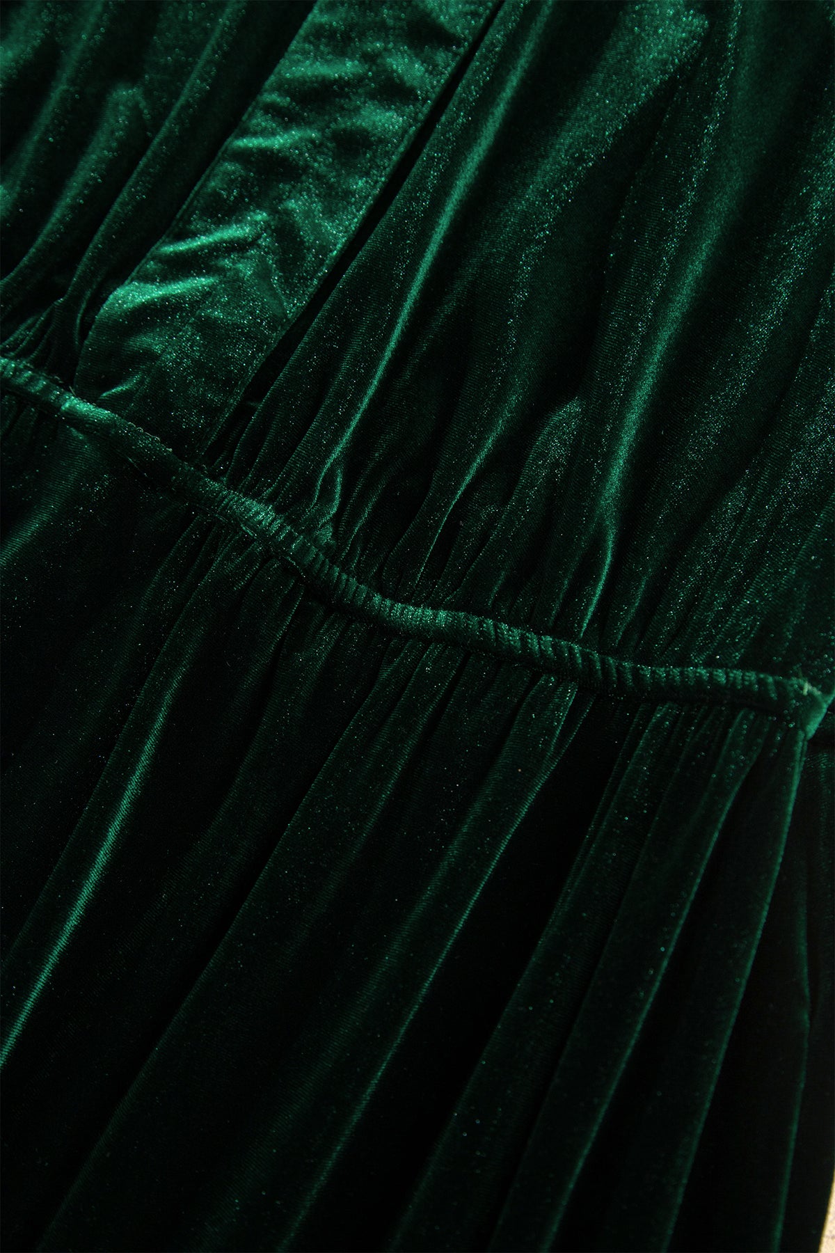 Blackish Green V Neck Long Sleeve Velvet Loose Fit Plus Size Dress PREORDER ETA 3 WEEKS