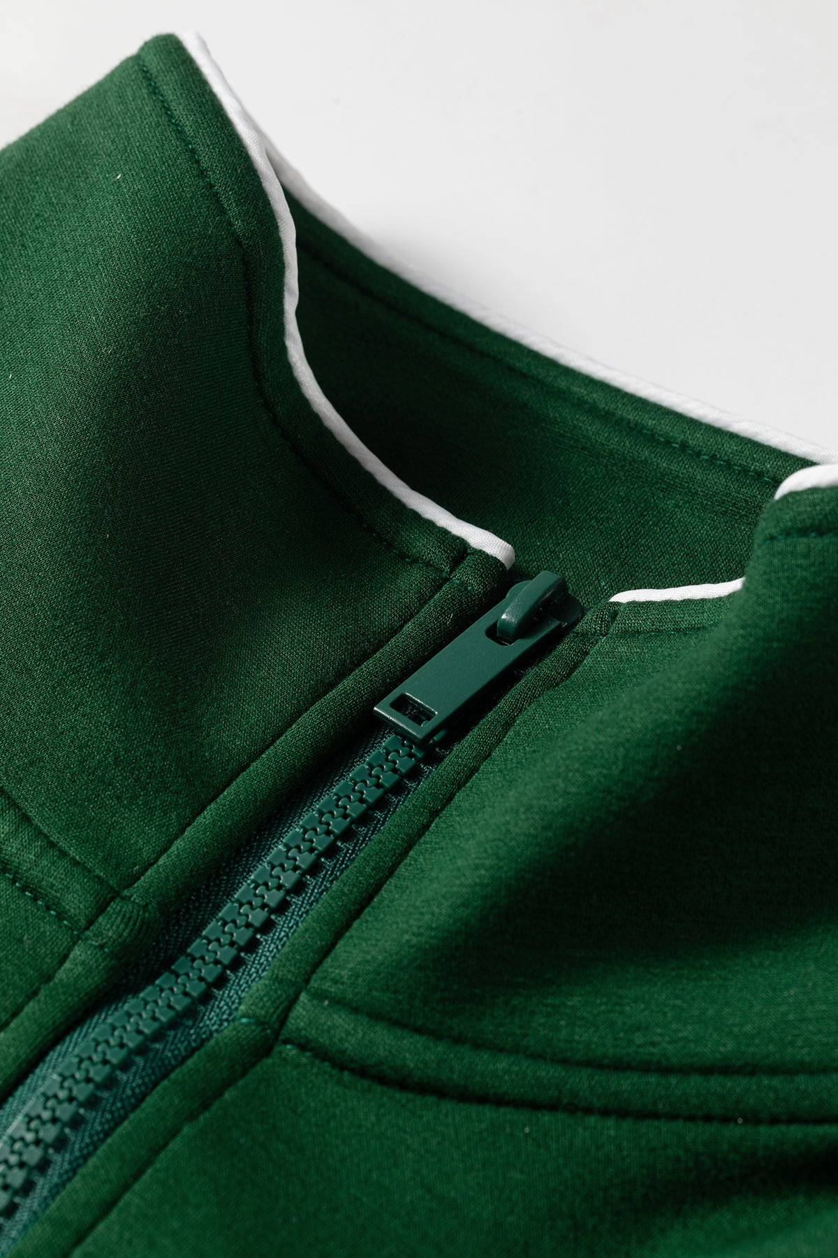 Sea Green High Neck Zip-Up Loose Fit Long Sleeve Sweatshirt PREORDER ETA 3 WEEKS