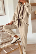 Leopard Drawstring Pullover Hoodie and High Waist Pants PREORDER ETA 3 WEEKS