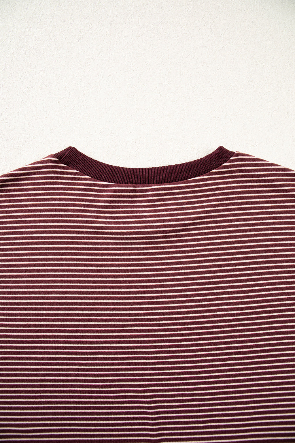 Stripe Contrast Trim Round Neck Oversize Long Sleeve Top 2pcs Pant Set PREORDER ETA 3 WEEKS