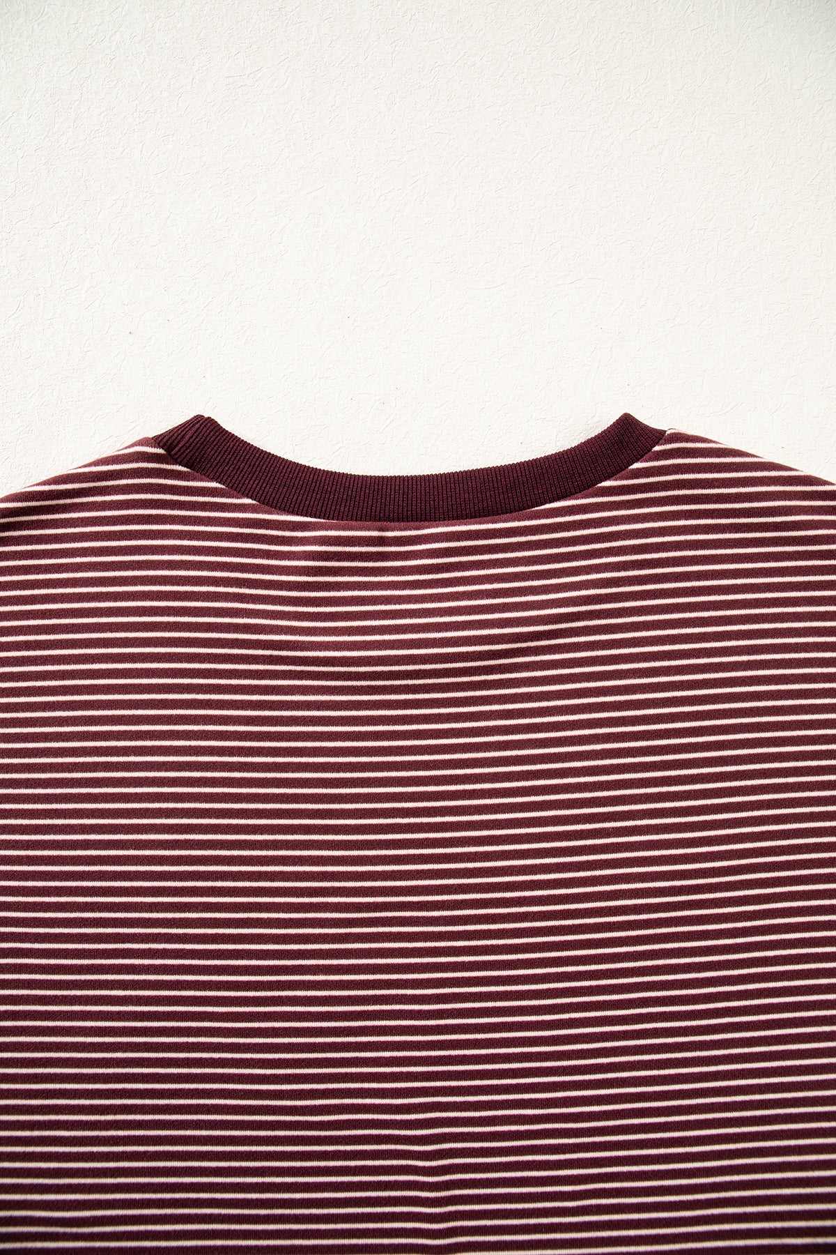 Stripe Contrast Trim Round Neck Oversize Long Sleeve Top 2pcs Pant Set PREORDER ETA 3 WEEKS