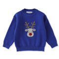 Blue Reindeer Christmas Sweater