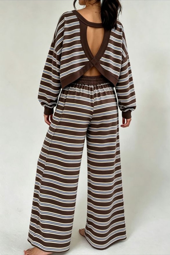 Brown Stripe back cutout view