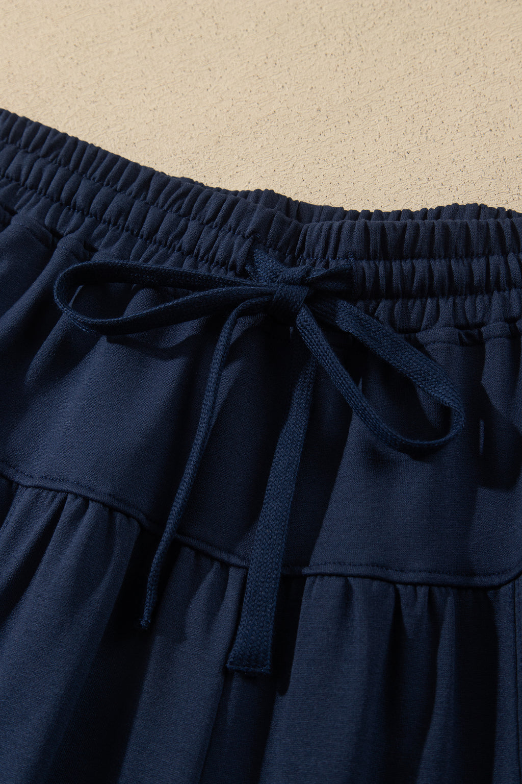Dirty blue Elastic Waist Drawstring Wide Leg Full Length Pants PREORDER ETA 3 WEEKS