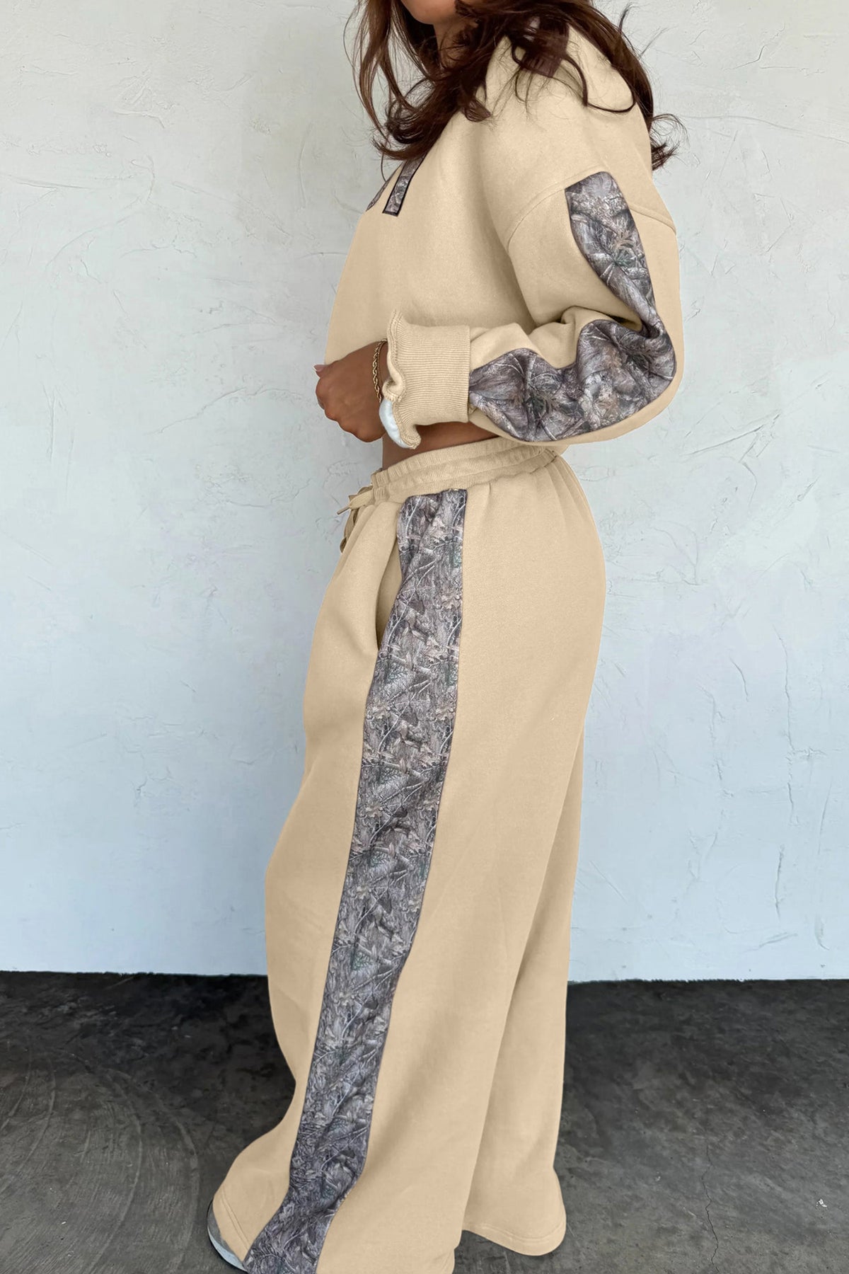 Parchment HOWDY Letter Print Colorblock Side Stripe Long Sleeve Plus Size Set PREORDER ETA 3 WEEKS