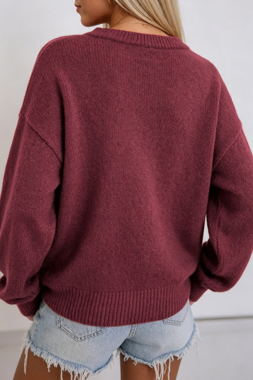 Red Dahlia Sequined Candy Cane Festive Casual Christmas Sweater PREORDER ETA 3 WEEKS