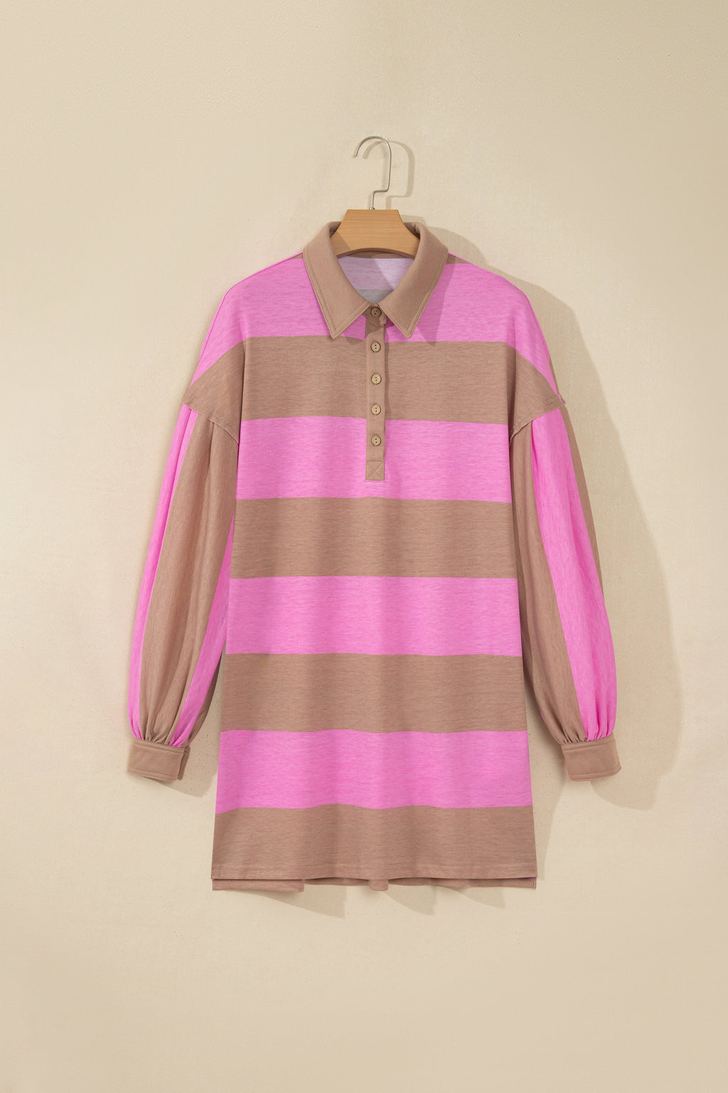Rose Stripe Striped Button Long Sleeve Short Shift Dress PREORDER ETA 3 WEEKS