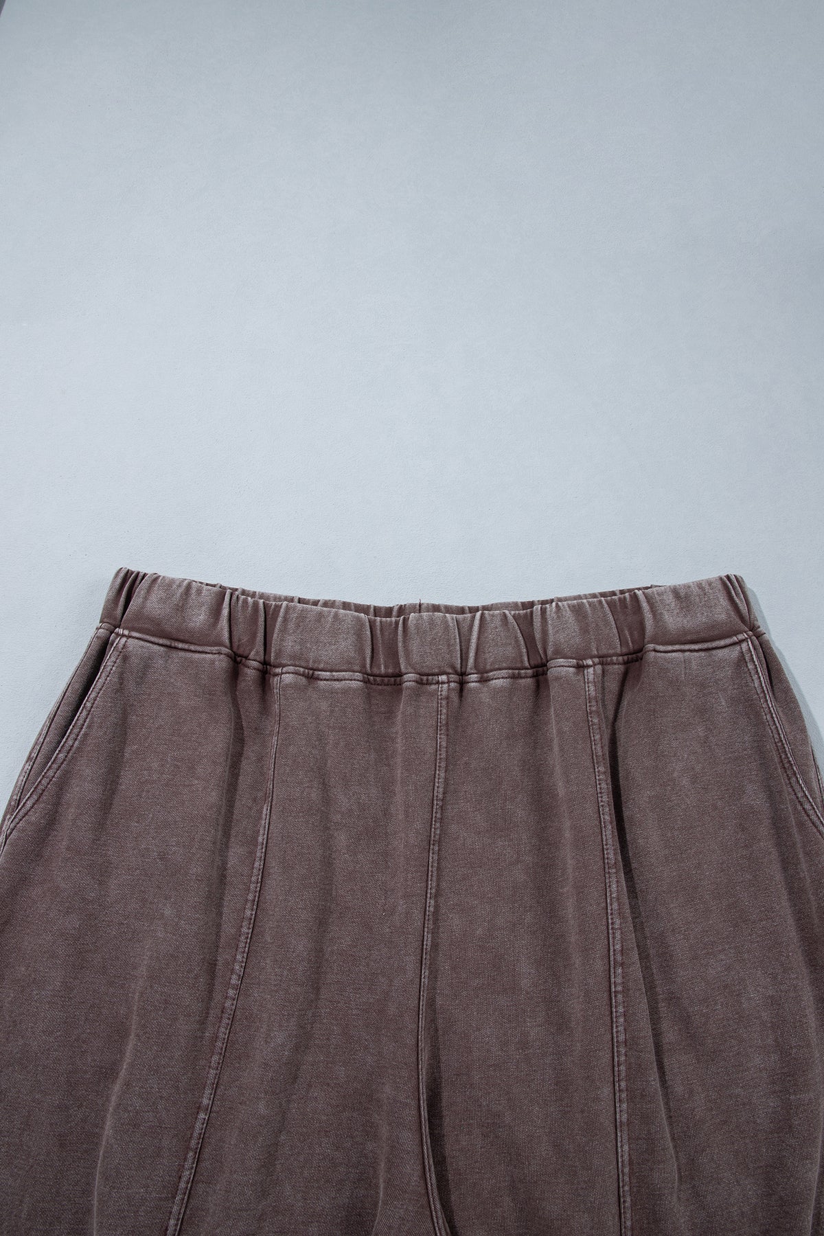 Coffee 100% Cotton Mineral Wash Elastic Waistband Plus Size Barrel Pants PREORDER ETA 3 WEEKS