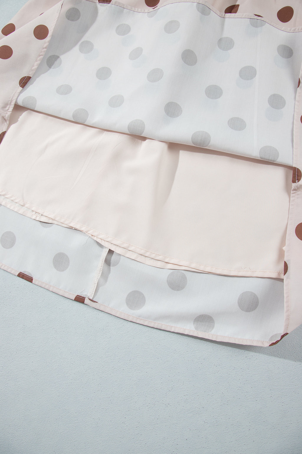 Beige Polka Dot Midi Long Sleeve Dress PREORDER ETA 3 WEEKS