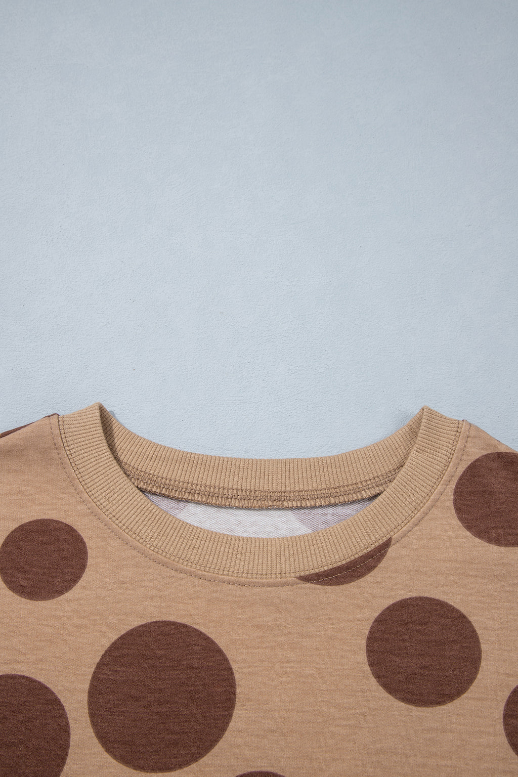 Khaki Polka Dot Long Sleeve Top Drawstring Relaxed Pants Set PREORDER ETA 3 WEEKS