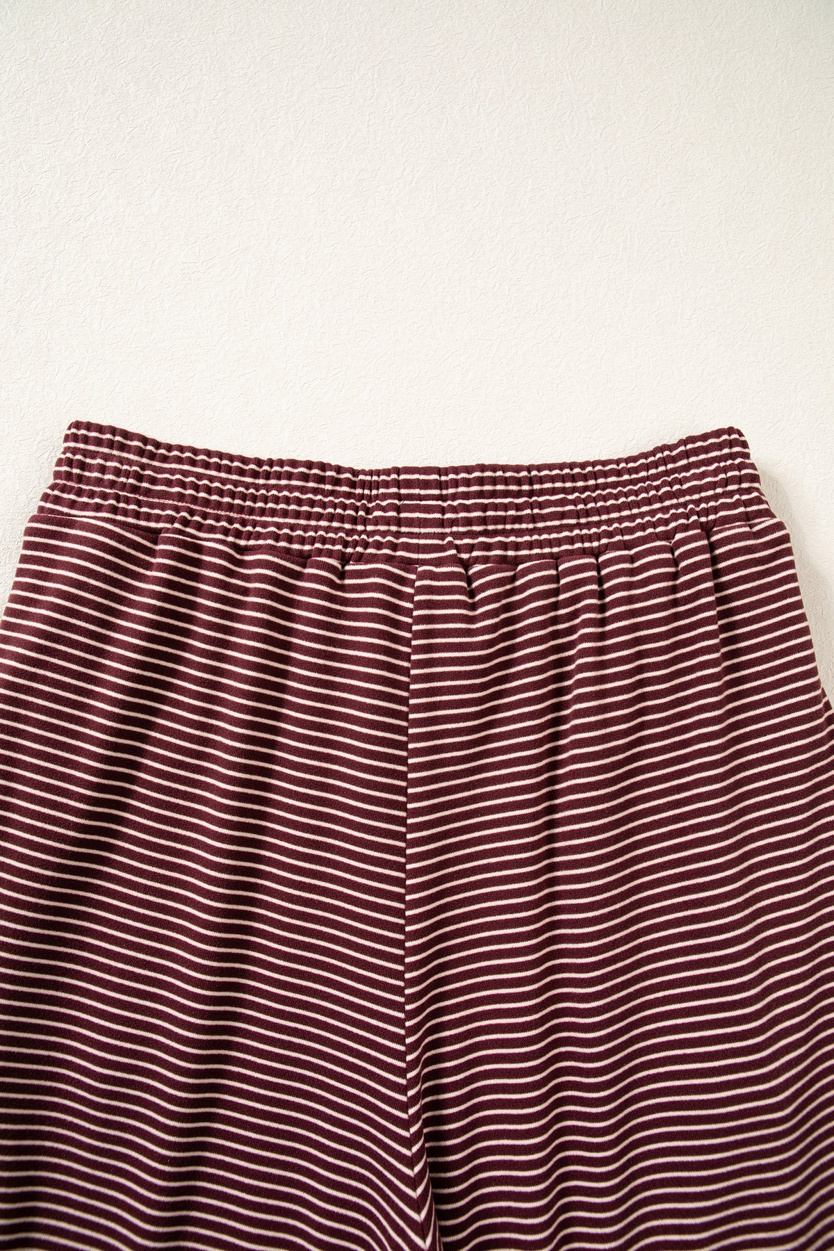 Stripe Contrast Trim Round Neck Oversize Long Sleeve Top 2pcs Pant Set PREORDER ETA 3 WEEKS