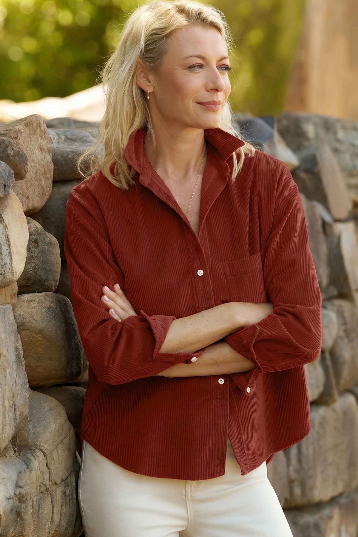 Clay Adjustable Cuff Long Sleeve Corduroy Shirt PREORDER ETA 3 WEEKS
