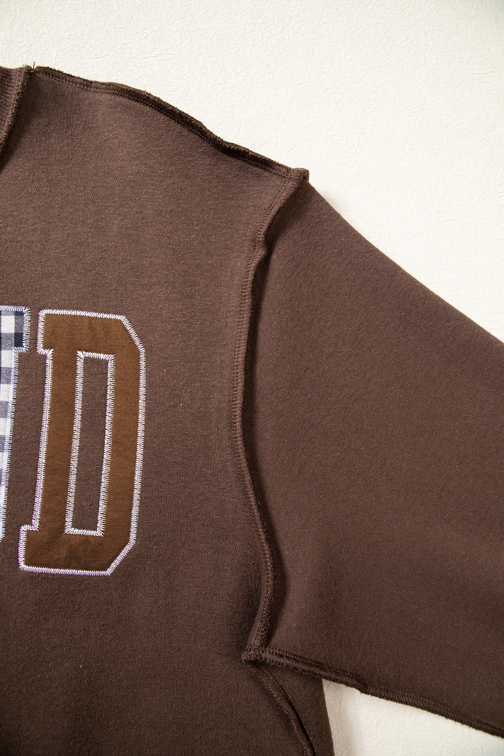 Coffee WWJD Mixed Pattern Embroidered Patch Graphic Mock Neck Sweatshirt PREORDER ETA 3 WEEKS