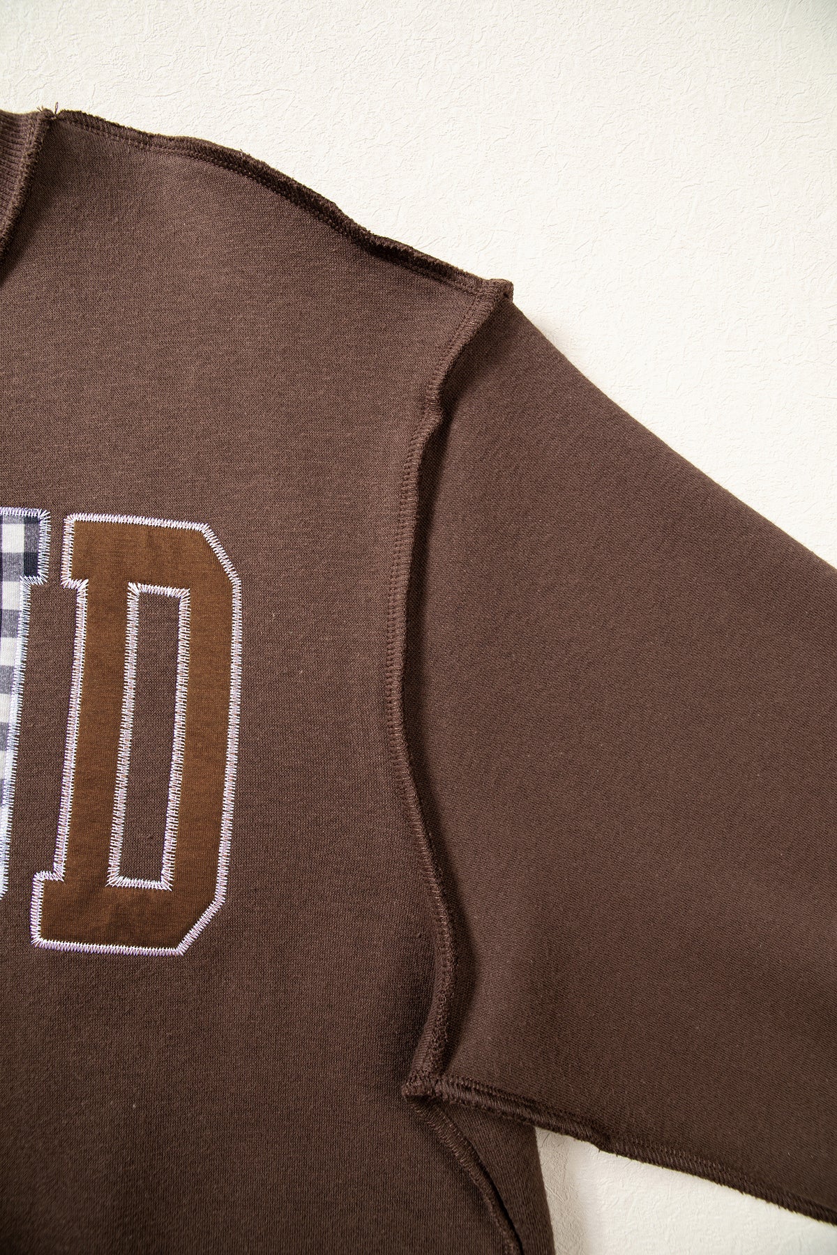 Coffee WWJD Mixed Pattern Embroidered Patch Graphic Mock Neck Sweatshirt PREORDER ETA 3 WEEKS