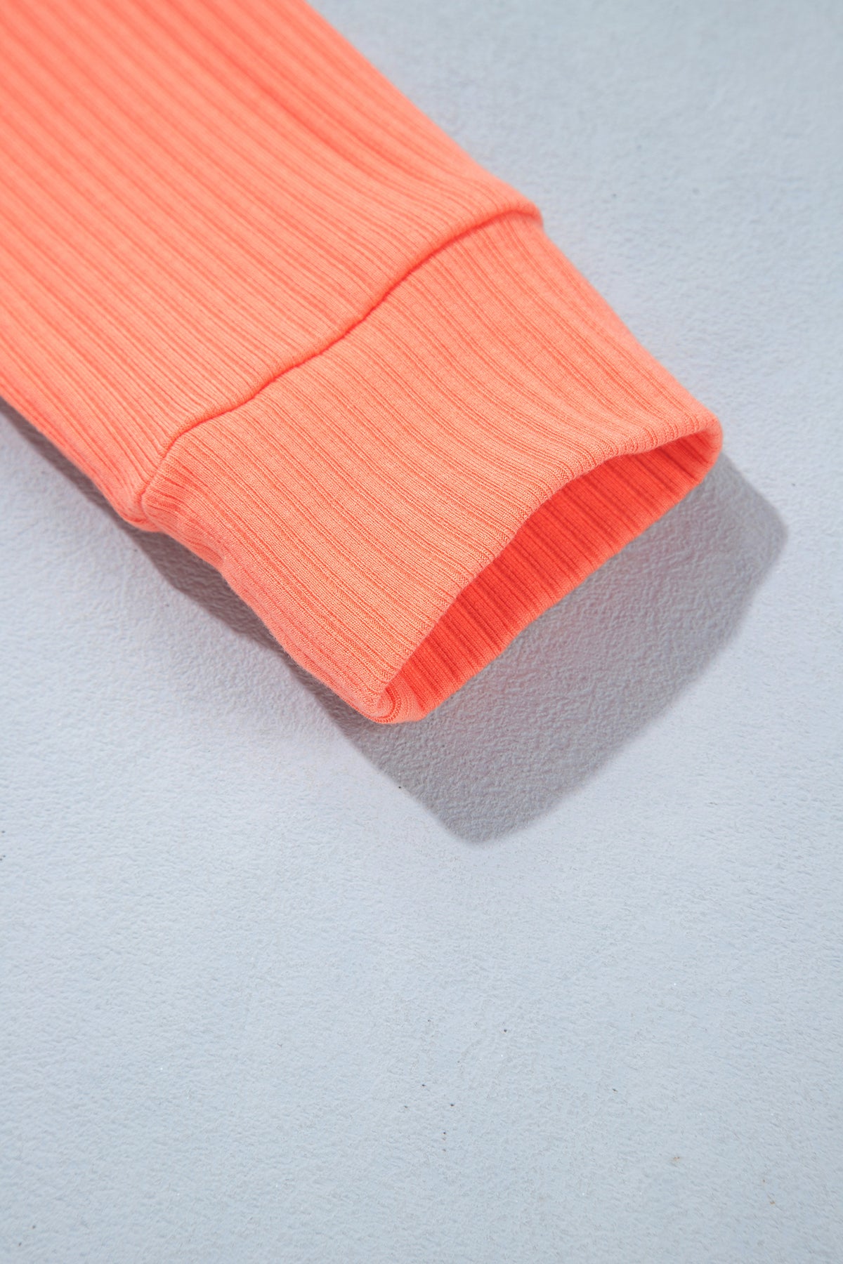 Flamingo V Neck Ribbed Stitched Detail Long Sleeve Top PREORDER ETA 3 WEEKS