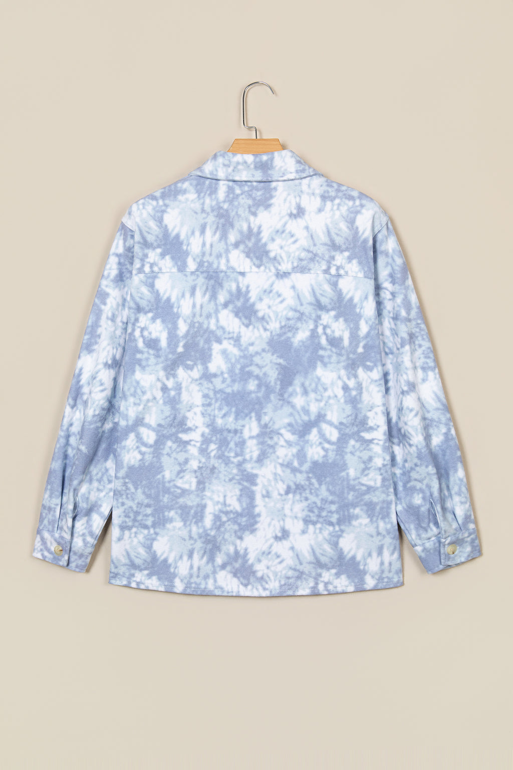 Gray Abstract Print Fuzzy Collar Long Sleeve Patch Pocket Tunic Jacket PREORDER ETA 3 WEEKS