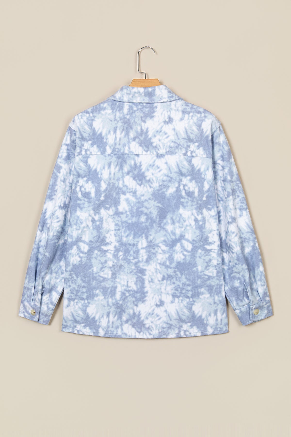 Gray Abstract Print Fuzzy Collar Long Sleeve Patch Pocket Tunic Jacket PREORDER ETA 3 WEEKS