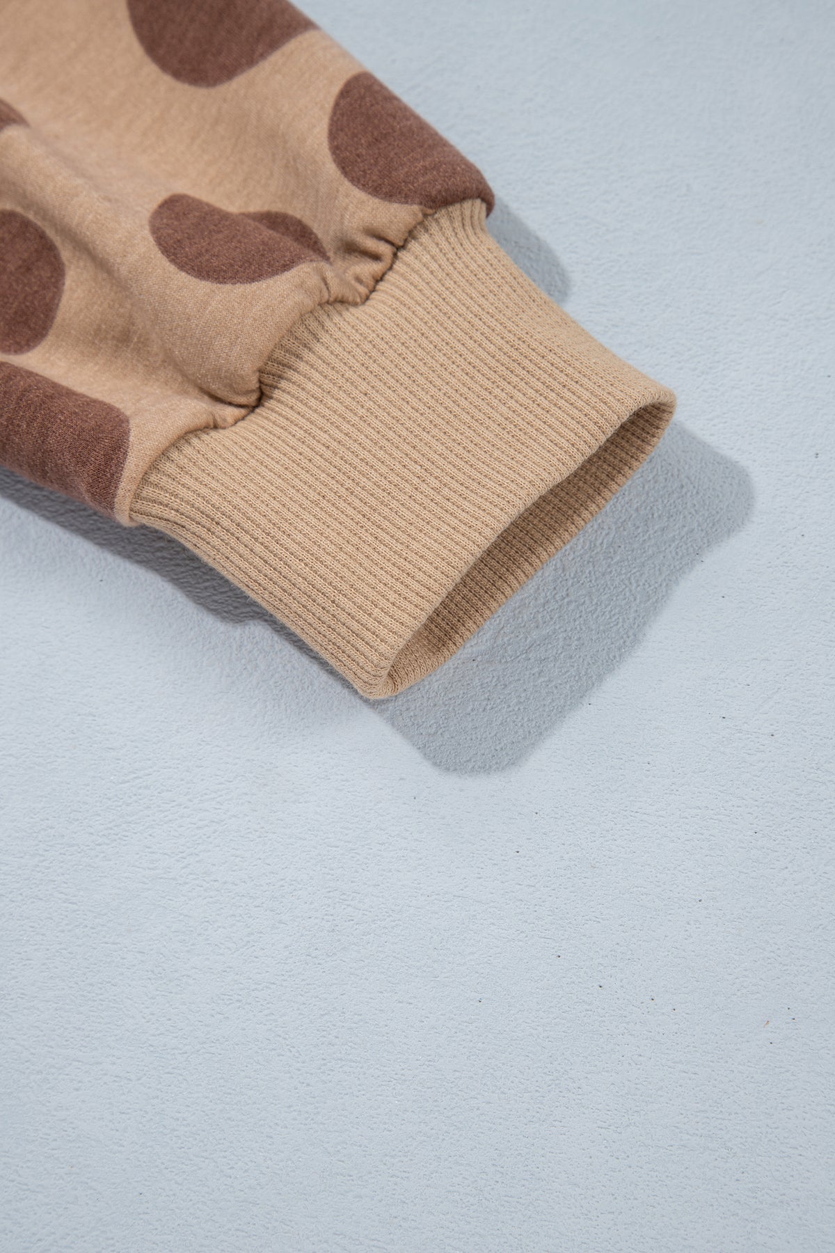 Khaki Polka Dot Long Sleeve Top Drawstring Relaxed Pants Set PREORDER ETA 3 WEEKS