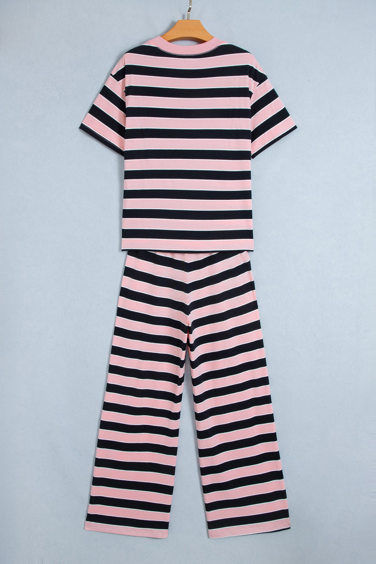 Pink Stripe Loose Tee and Pants Two Piece Set PREORDER ETA 3 WEEKS