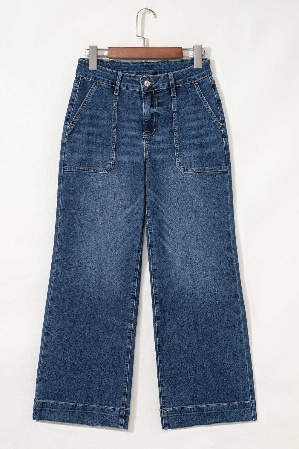 Ashleigh Blue Cropped High Rise Wide Leg Jeans