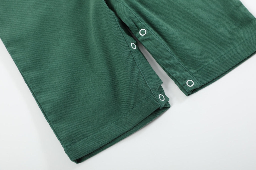 Green Corduroy Santa Smocked Longall