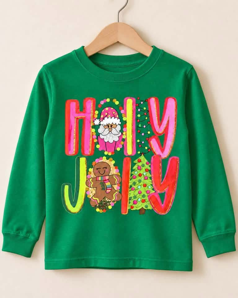 Green Holly Jolly Christmas sweatshirt