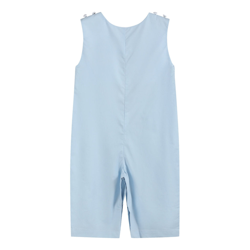 Light Blue Crosses Smocked Longall