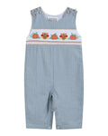 Light Blue Pinstripe Turkey Smocked Longall
