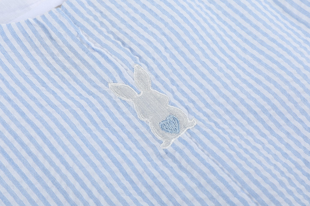 Light Blue Seersucker Easter Bunny Jon Jons