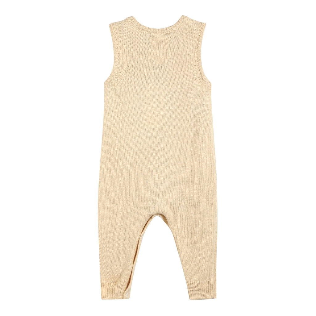 Light Brown Pumpkin Knit Romper
