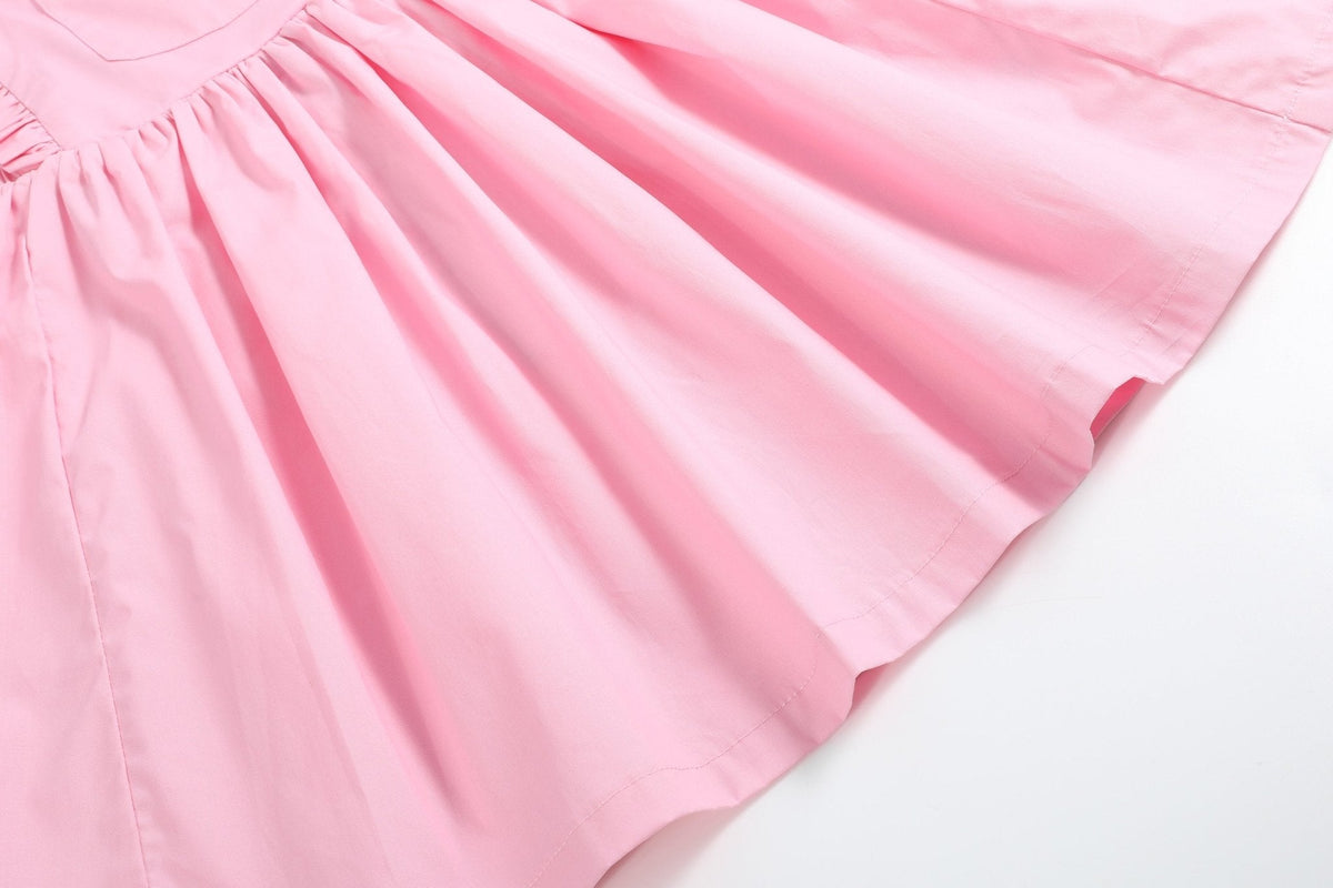 Light Pink Ruffle Jumper Dress