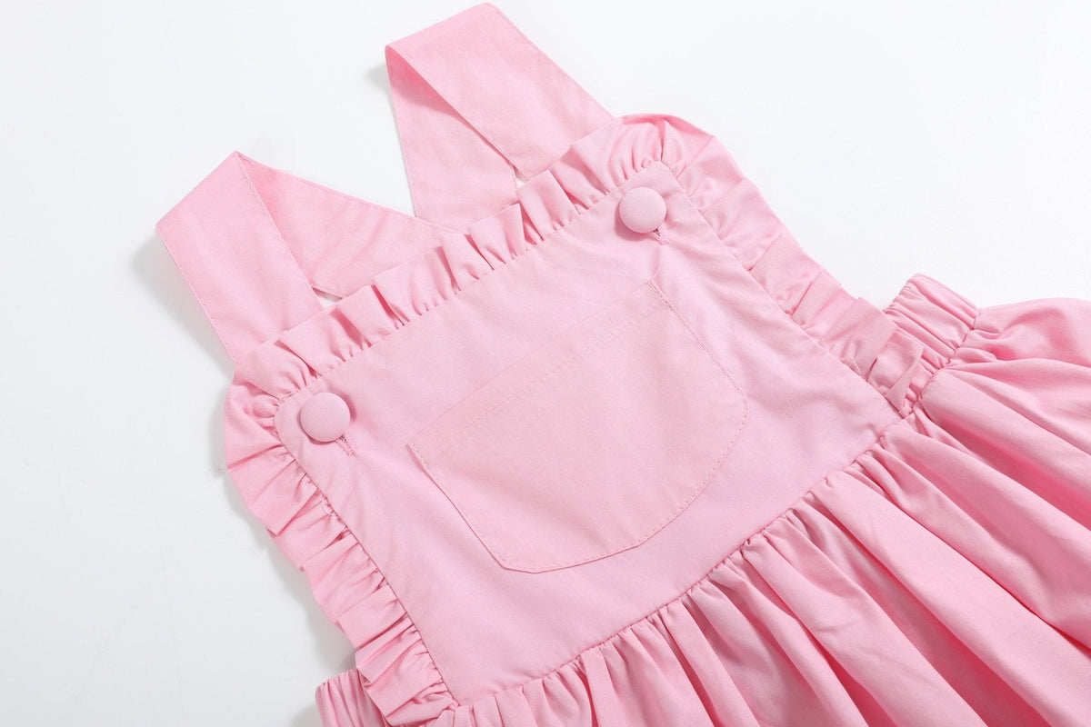 Light Pink Ruffle Jumper Dress