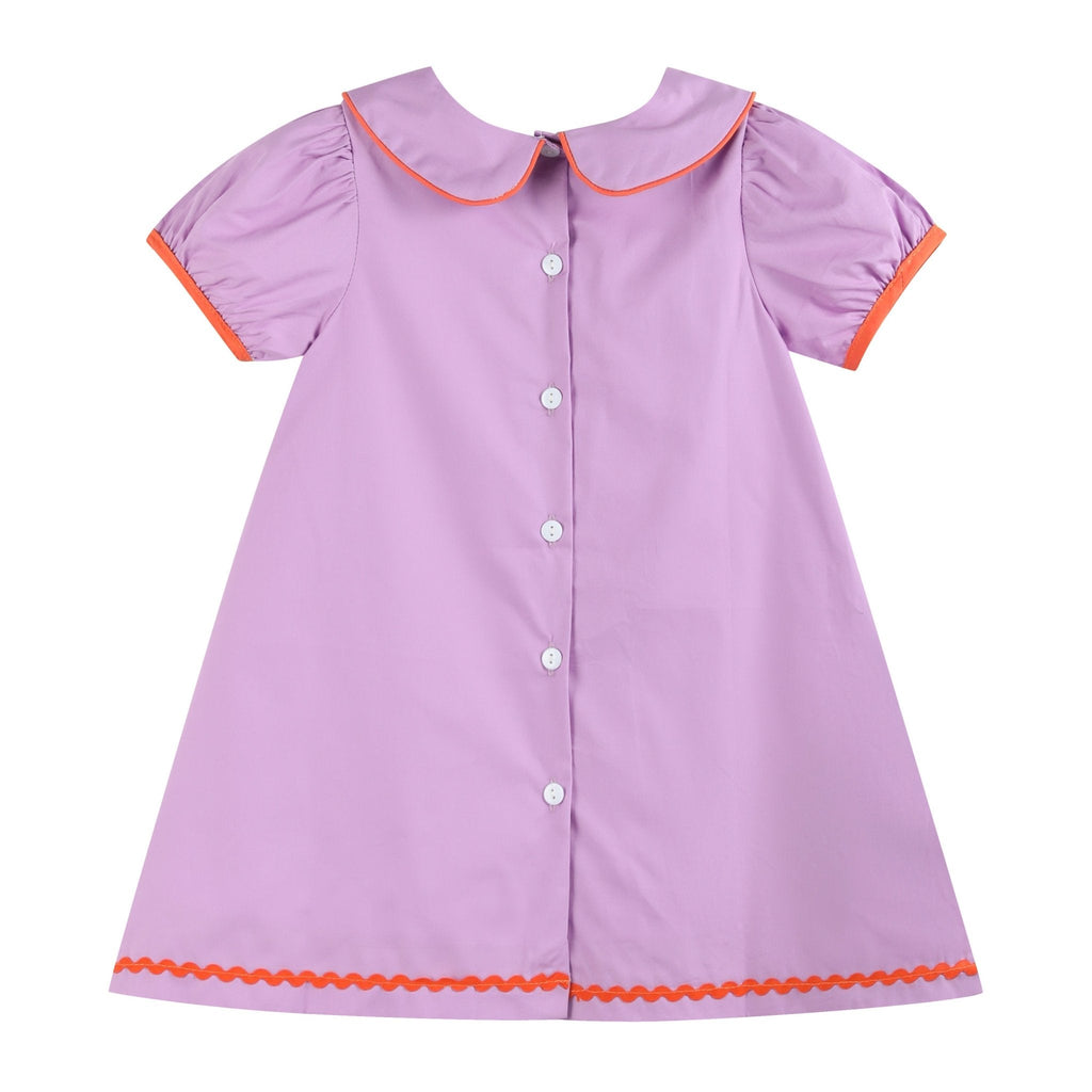Purple Halloween Scene Girls Dress